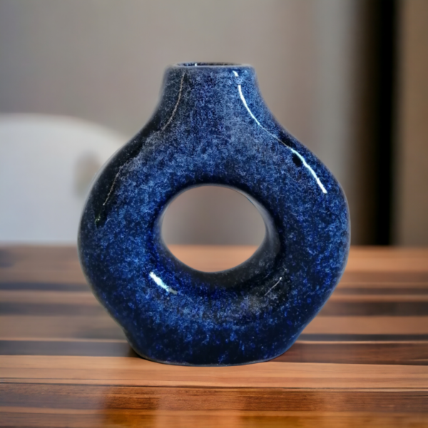 Vase Donut Bleu Royal - Image 2