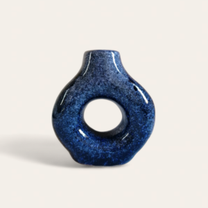 Vase Donut Bleu Royal