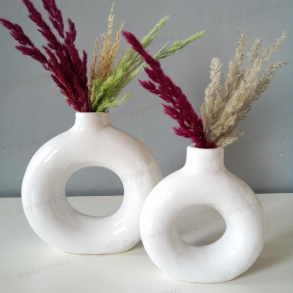 Vase Donut Blanc - Image 4
