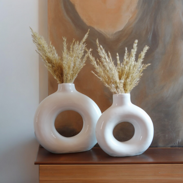 Vase Donut Blanc - Image 5