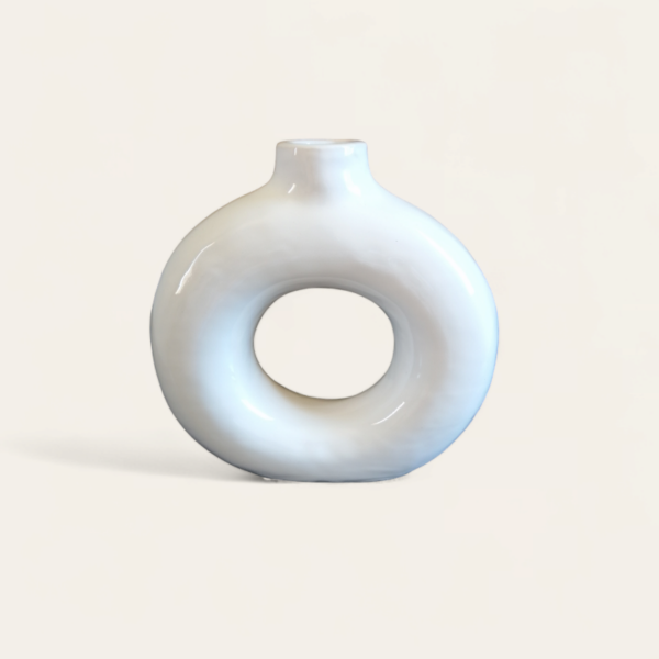 Vase Donut Blanc