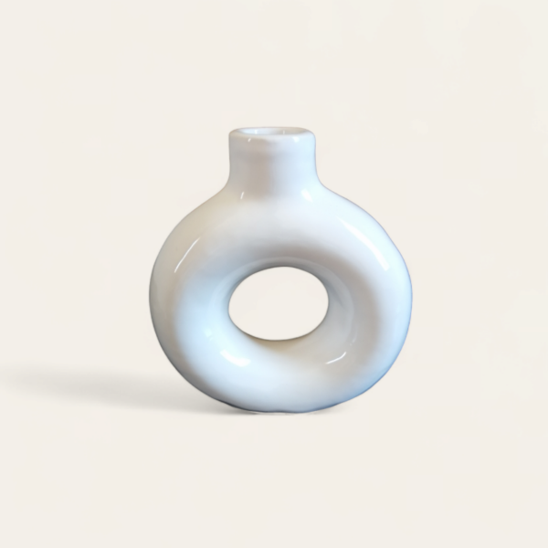 Vase Donut Blanc - Image 2