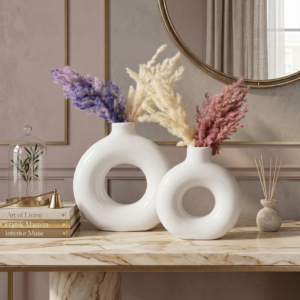 Vase Donut Blanc
