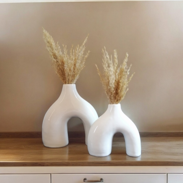 Vase Tunnel Blanc – Image 2