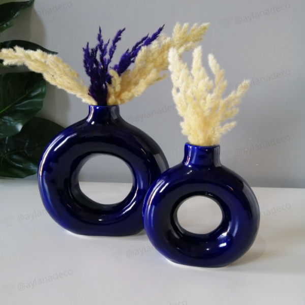 Vase Donut Bleu - Image 5