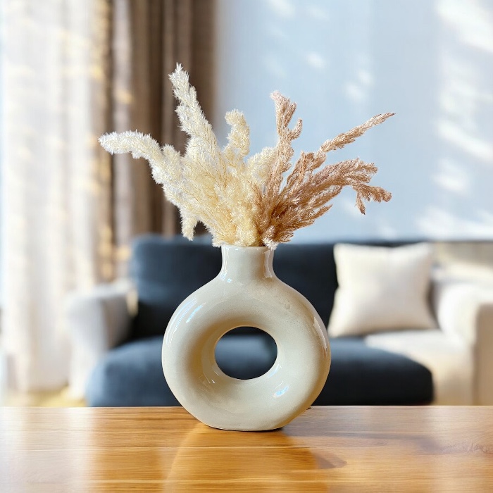 Vase Donut Beige – Image 5