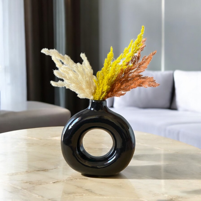 Vase Donut Noir – Image 3