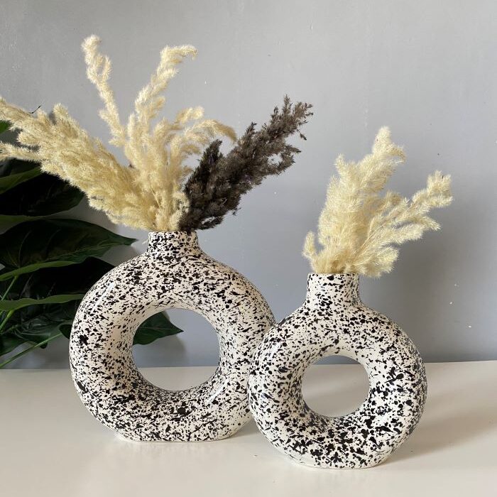 Vase Donut Moucheté